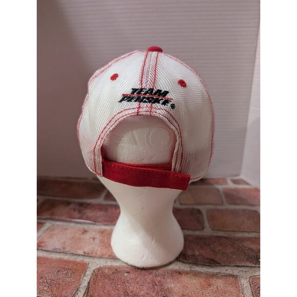 Montoya #2 Adjustable Strap Back Hat Cap Team Penske Racing Red White Bling - Picture 4 of 7